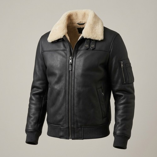 Mens leather bomber - mens,