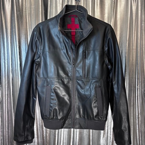 Alfani black faux leather - black,