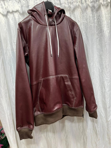 Mens burgundy hooded bomber - mens,
