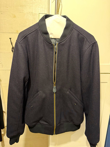 Wallace barnes navy wool - &,